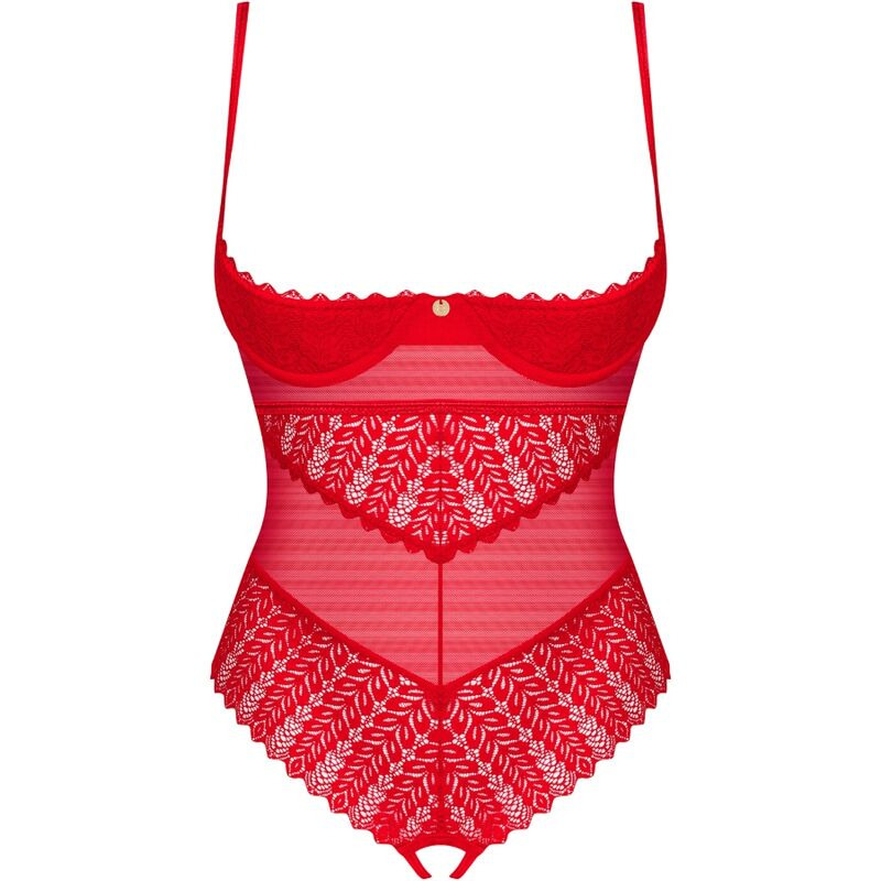 Ingridia Crotchless Teddy Rojo