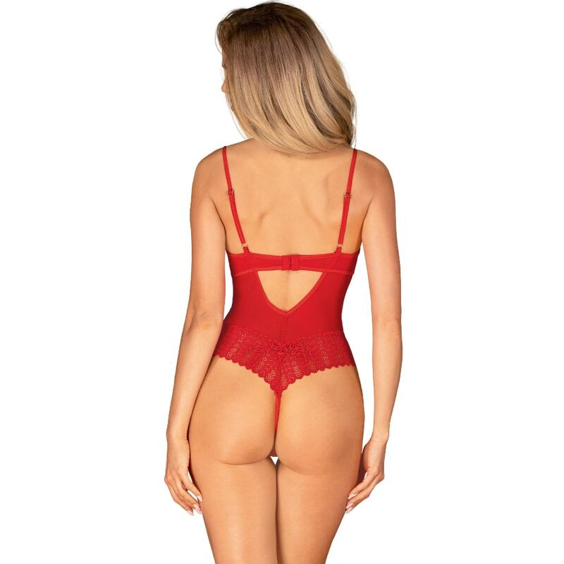 Ingridia Crotchless Teddy Rojo