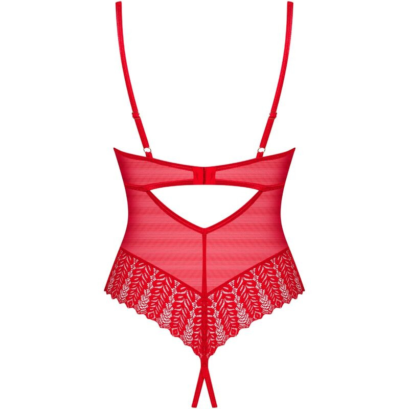 Ingridia Crotchless Teddy Rojo