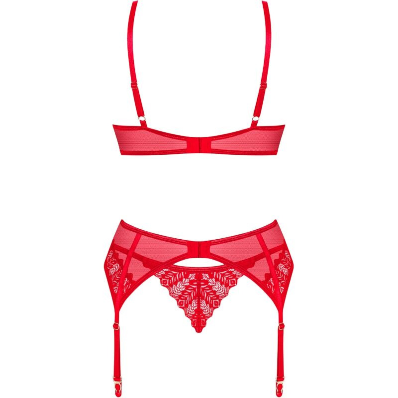 Ingridia Set Dos Piezas Crotchless Rojo