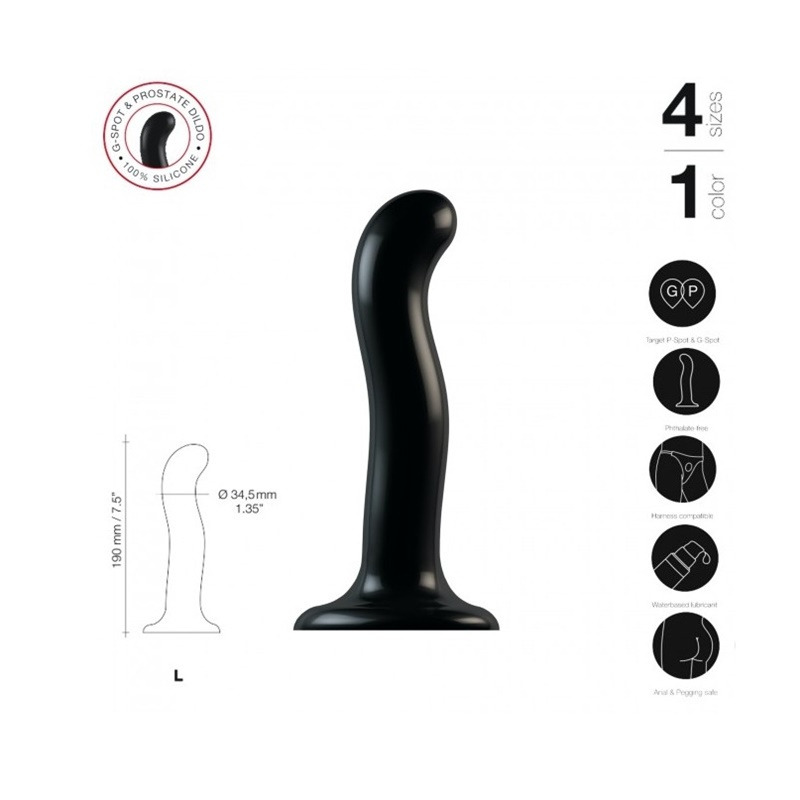 Dildo Estimulador Punto P/G Negro