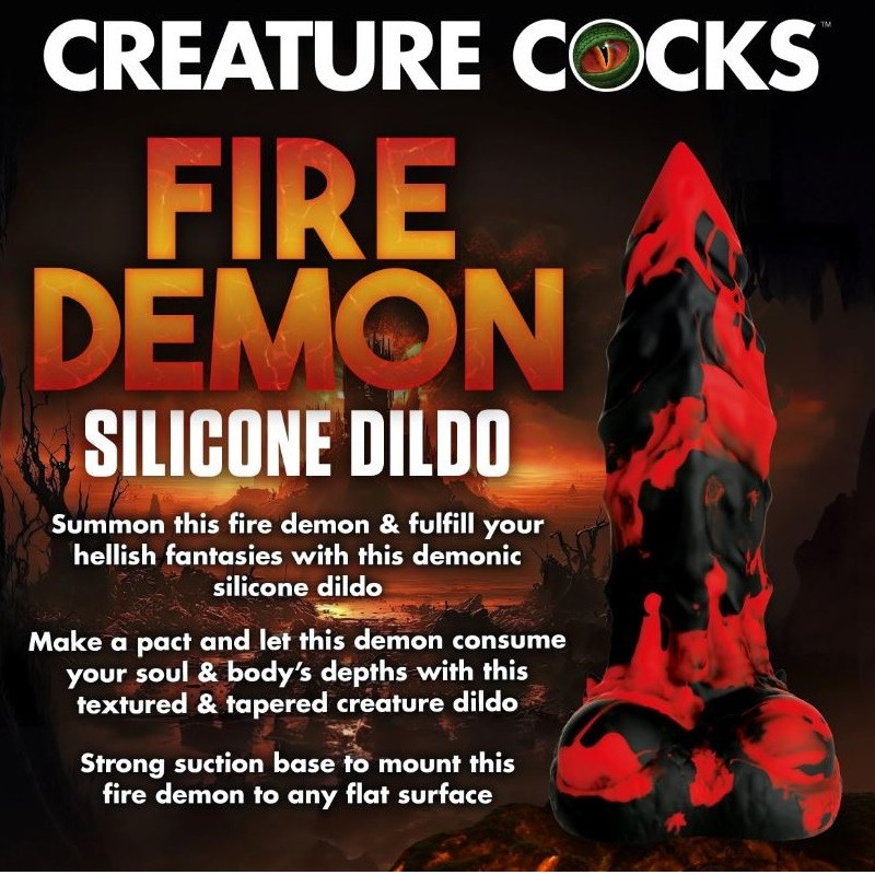 Dildo Silicona Fire Demon Monster