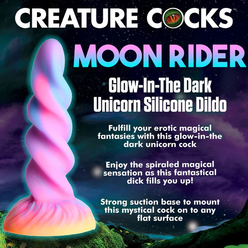 Dildo Silicona Fosforescente Moon Rider Unicorn