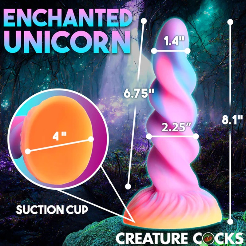 Dildo Silicona Fosforescente Moon Rider Unicorn