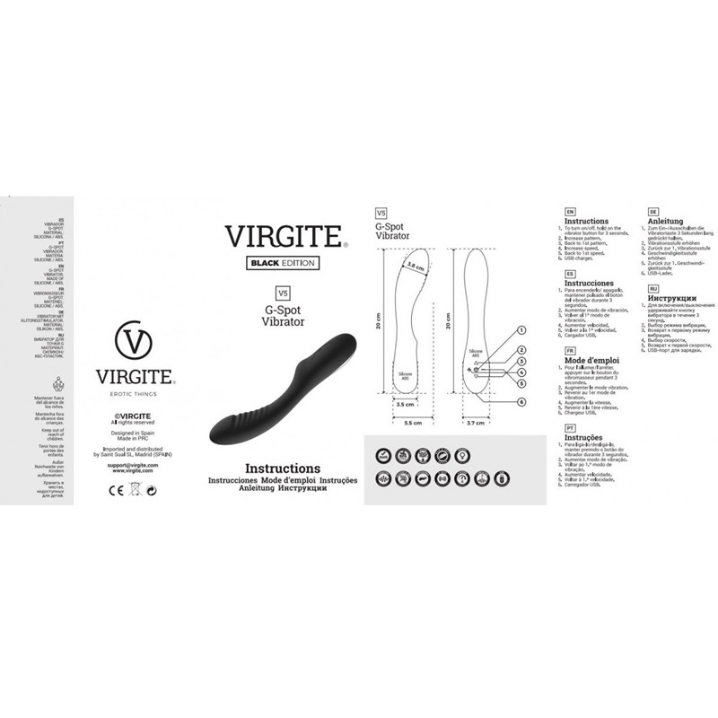 Vibrador Recargable V5 Black Edition