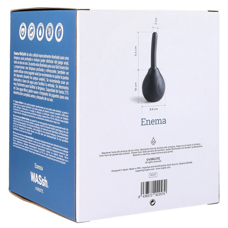 Enema Limpieza Anal Negra 275 ml