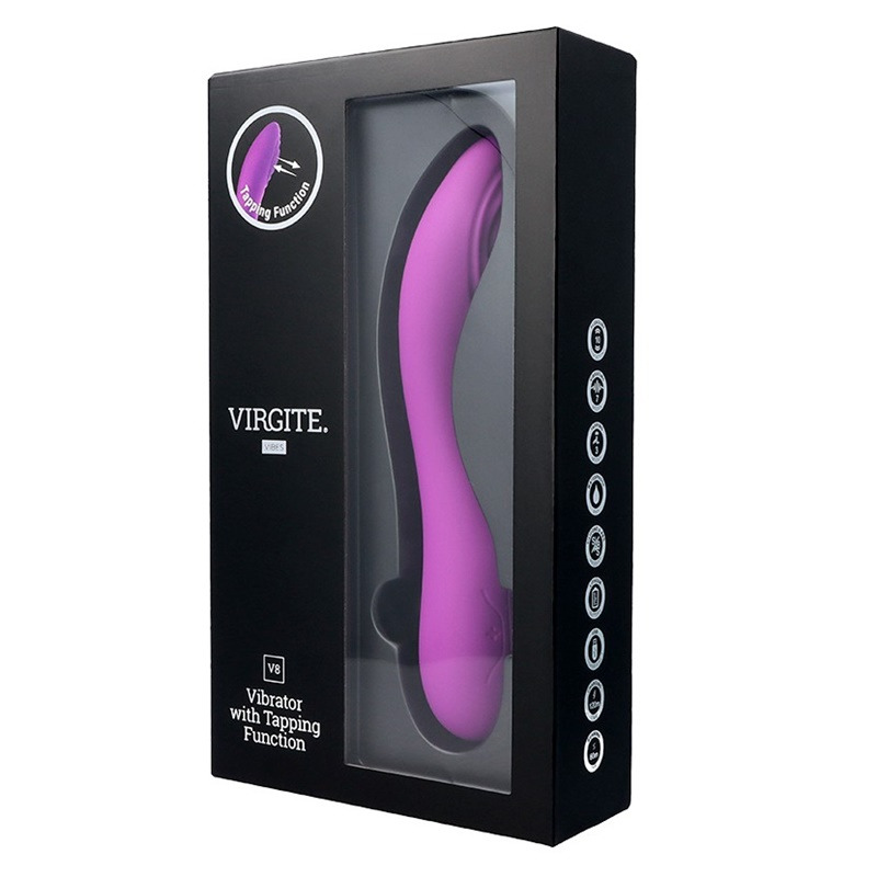 Vibrador Tapping Recargable V8 Morado