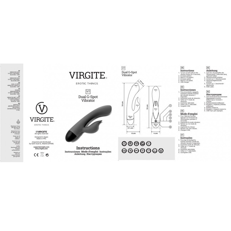 Vibrador Recargable V7 Azul