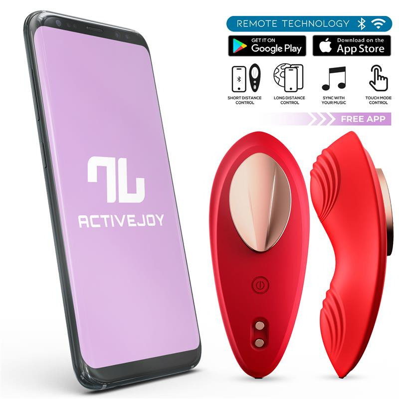 Vibrador de Braguita con App Rojo