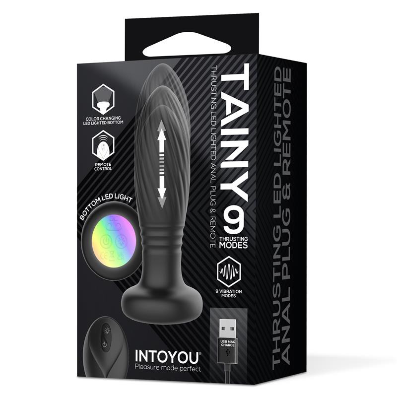 Tainy Plug Anal Luces Led con Control Remoto