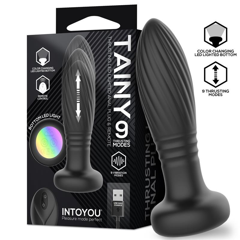 Tainy Plug Anal Luces Led con Control Remoto