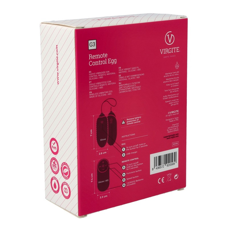 Huevo Vibrador G3 Recargable Rosa