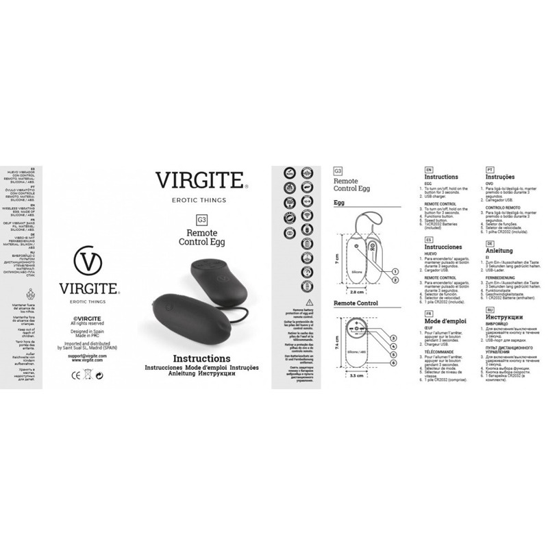 Huevo Vibrador G3 Negro