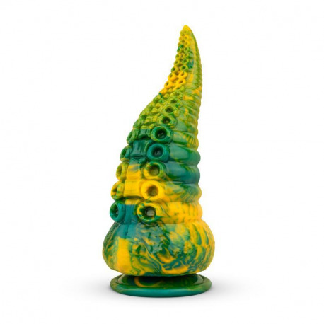 Dildo Tentacle Delight Verde y Amarillo 22,4 cm