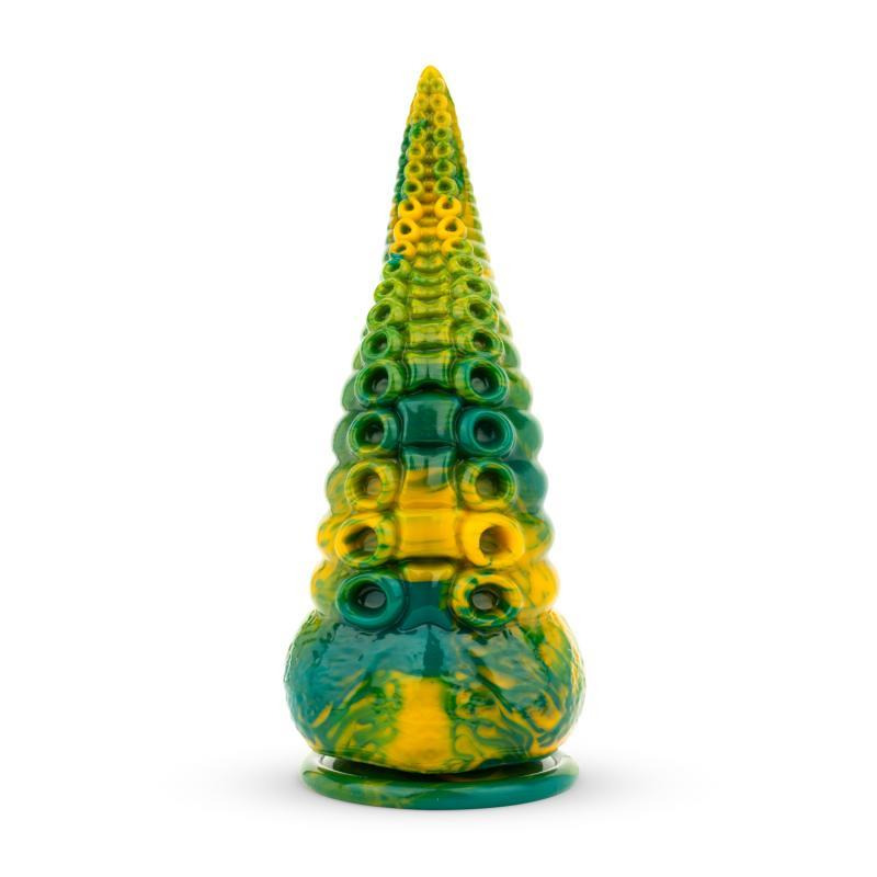 Dildo Tentacle Delight Verde y Amarillo 22,4 cm