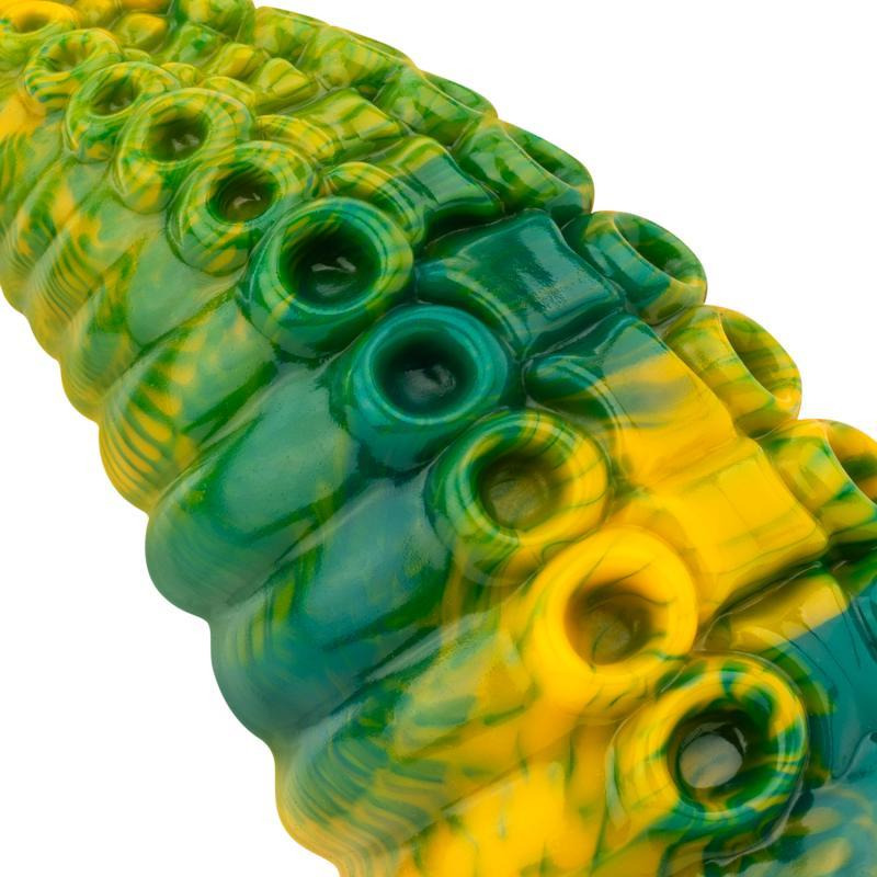 Dildo Tentacle Delight Verde y Amarillo 22,4 cm