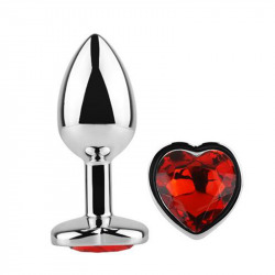 Plug Anal Bijou en Coeur Rouge Scarlet Taille S