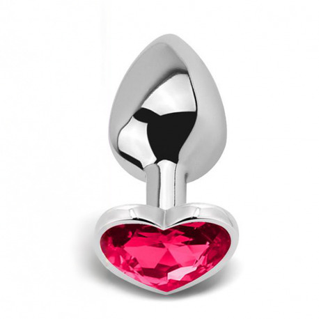 Plug Anal con Joya de Corazón Rose Coral Talla M