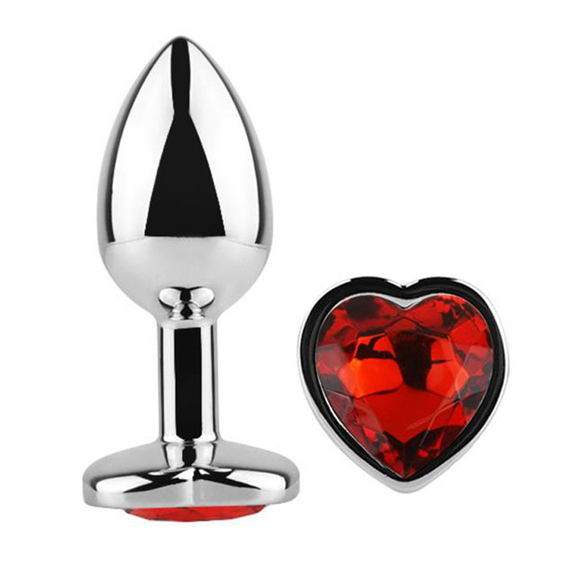 Plug Anal con Joya de Corazón Rojo Scarlet Talla M