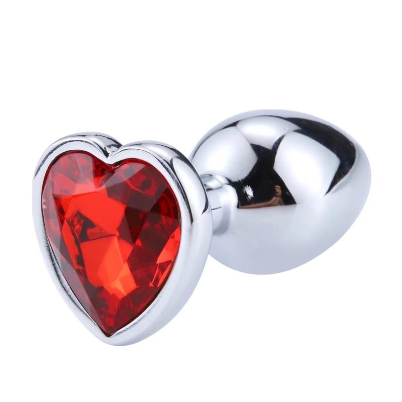 Plug Anal con Joya de Corazón Rojo Scarlet Talla M