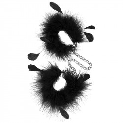 Feather Cuffs Negro