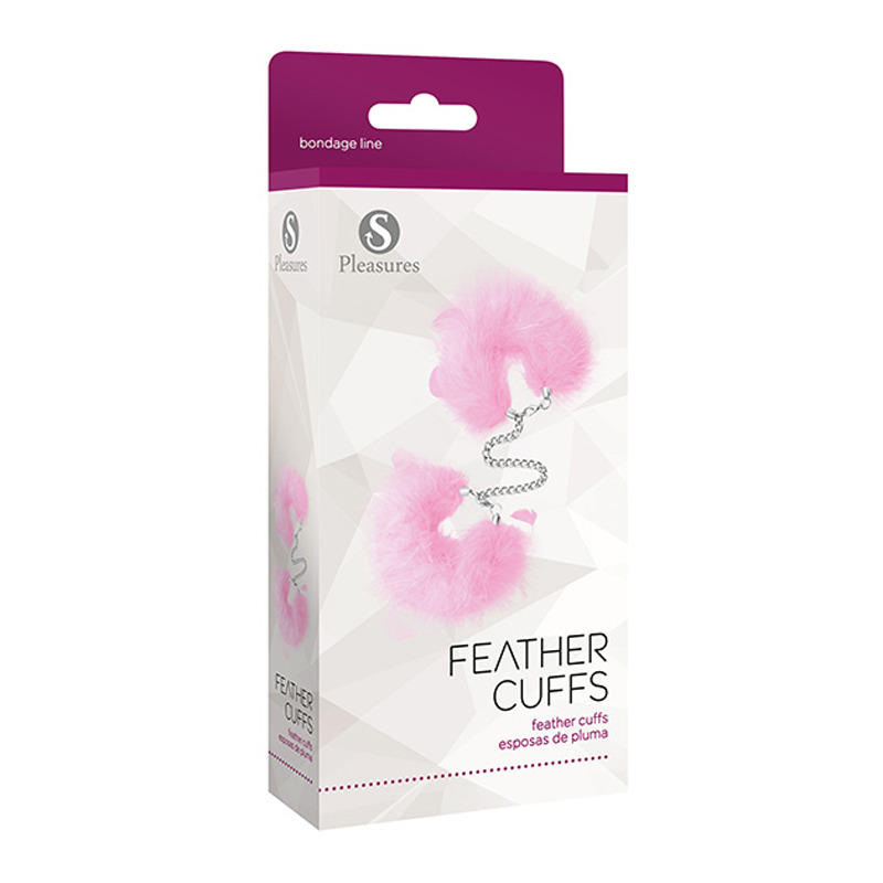 Feather Cuffs Rosa