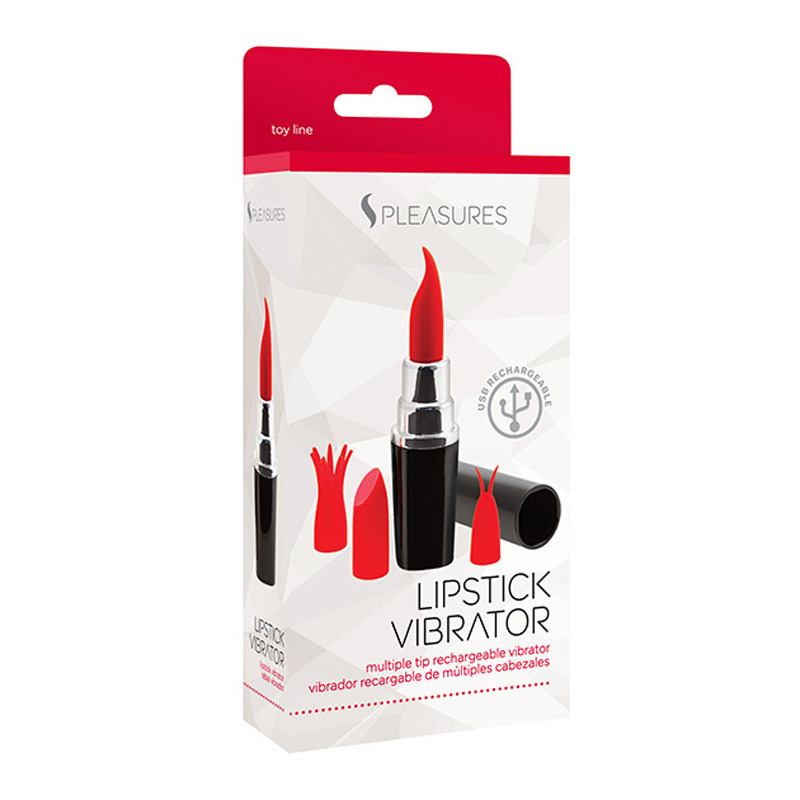 Lipstick Vibrator Negro y Rojo