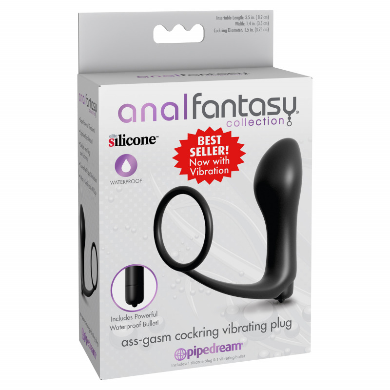 Plug Vibrador ASS-GASM Anillo Negro