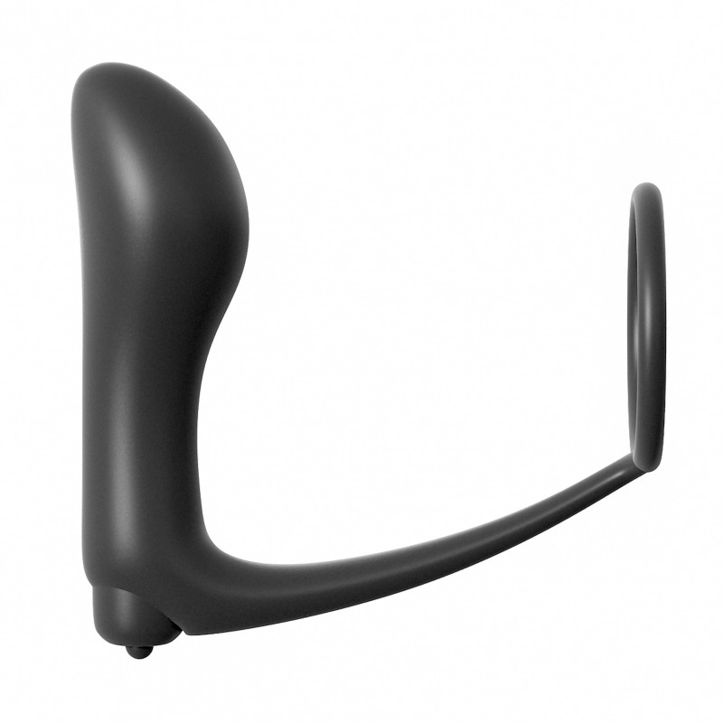 Plug Vibrador ASS-GASM Anillo Negro