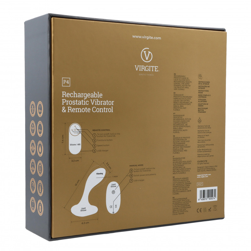 Vibrador Prostático P4 W Control Remoto