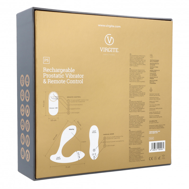 Vibrador Prostático P5 Control Remoto