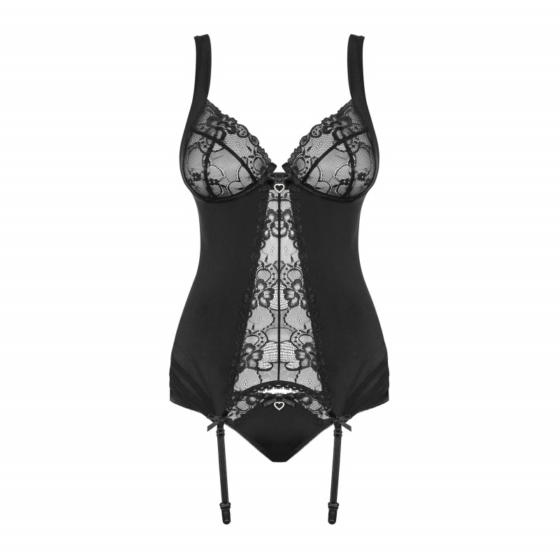 Heartina Corset y Tanga Negro