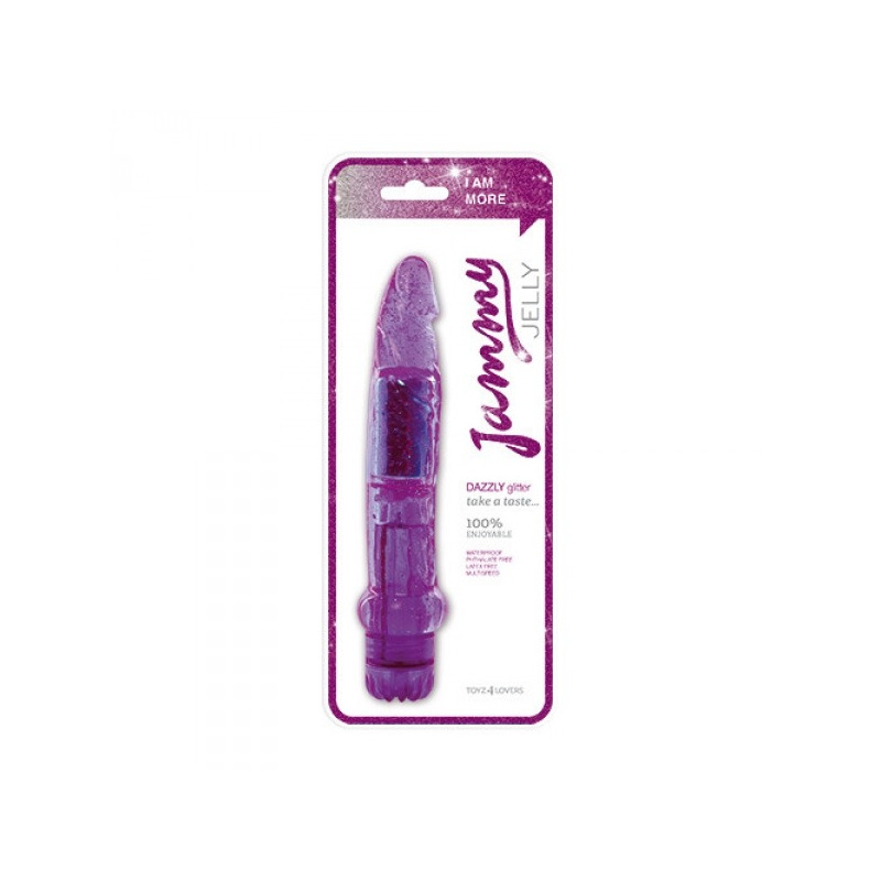 Vibrador Jammy Jelly Dazzly Glitter Morado