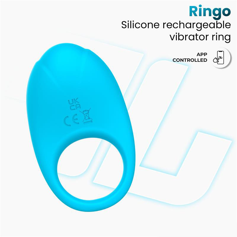 Ringo Anillo Vibrador con App Azul