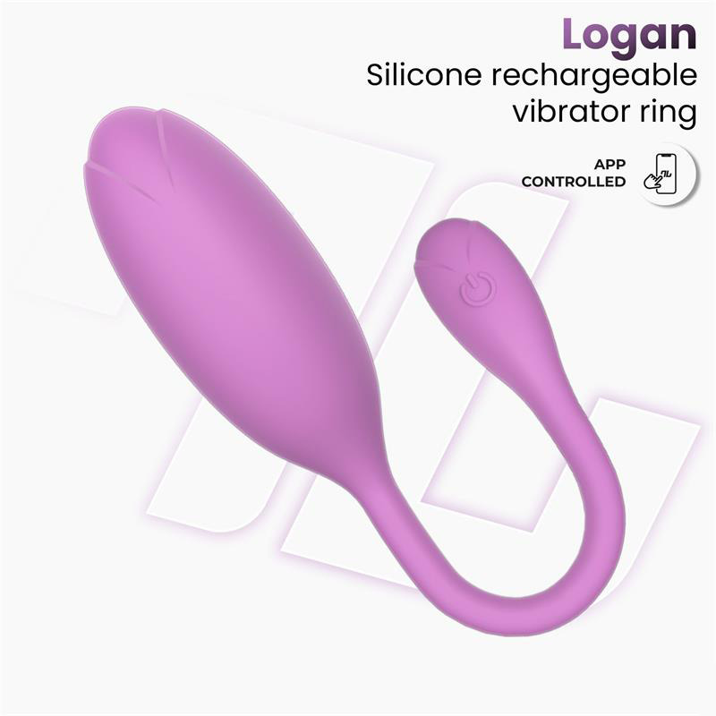 Logan Huevo Vibrador con App Púrpura