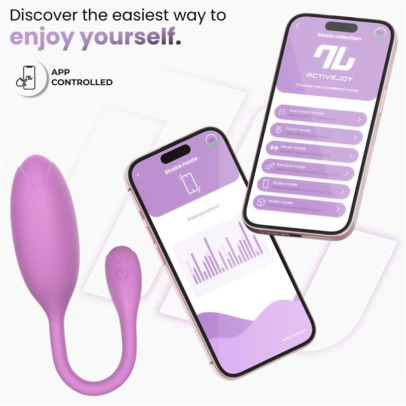 Logan Huevo Vibrador con App Púrpura