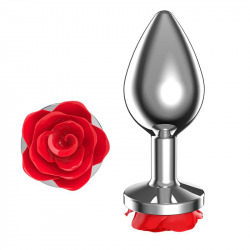 Plug Anal con Rosa Roja Talla S