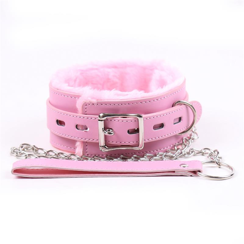 Collar con Correa Rosa