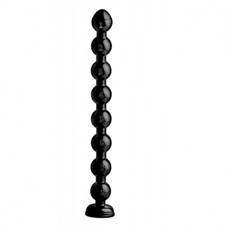 Dildo Bolas con Ventosa 50,8 cm Negro