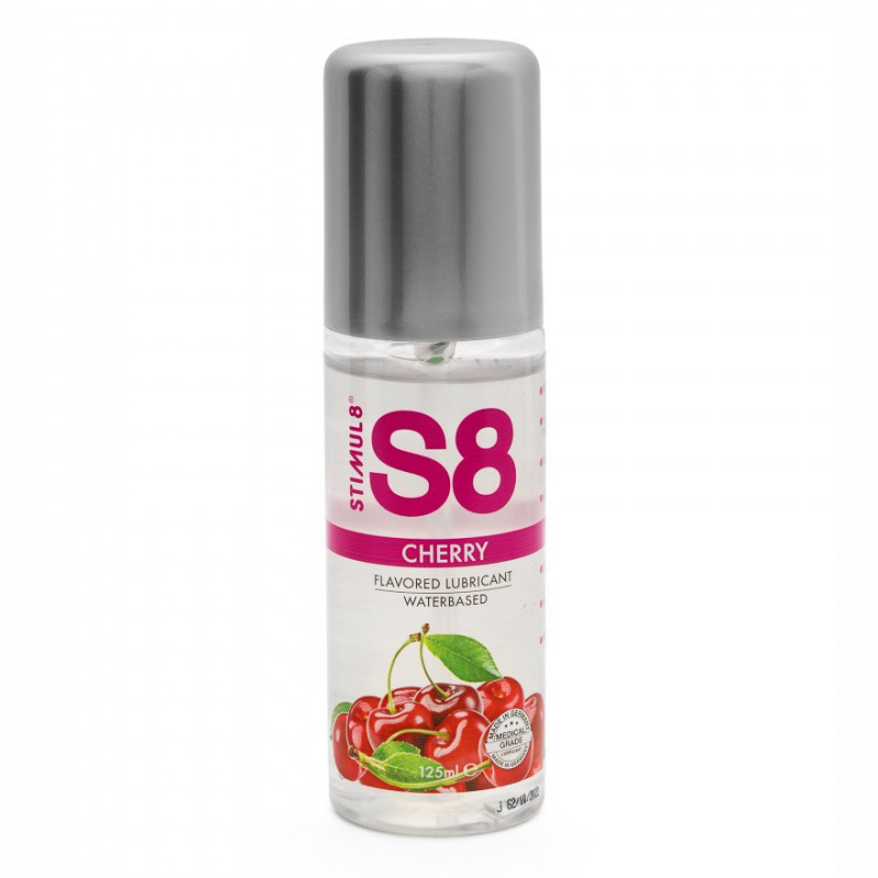 S8 Lubricante Base Agua 125 ml Cereza