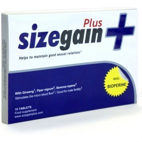 Sizegain Plus 30 Cápsulas Mejora el Tamaño del Miembro Masculino