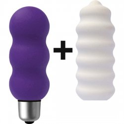 Joystick Micro Gyro de stimulateur avec couvercles lilas et blanc