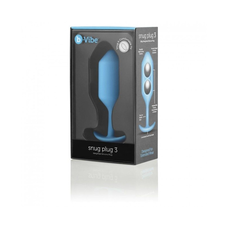 B-Plug Vibe Snug Plug Anal 3 Azul Cielo